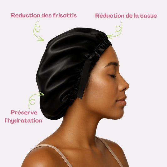Bonnet en Satin Réversible - Contre la casse et les frisottis