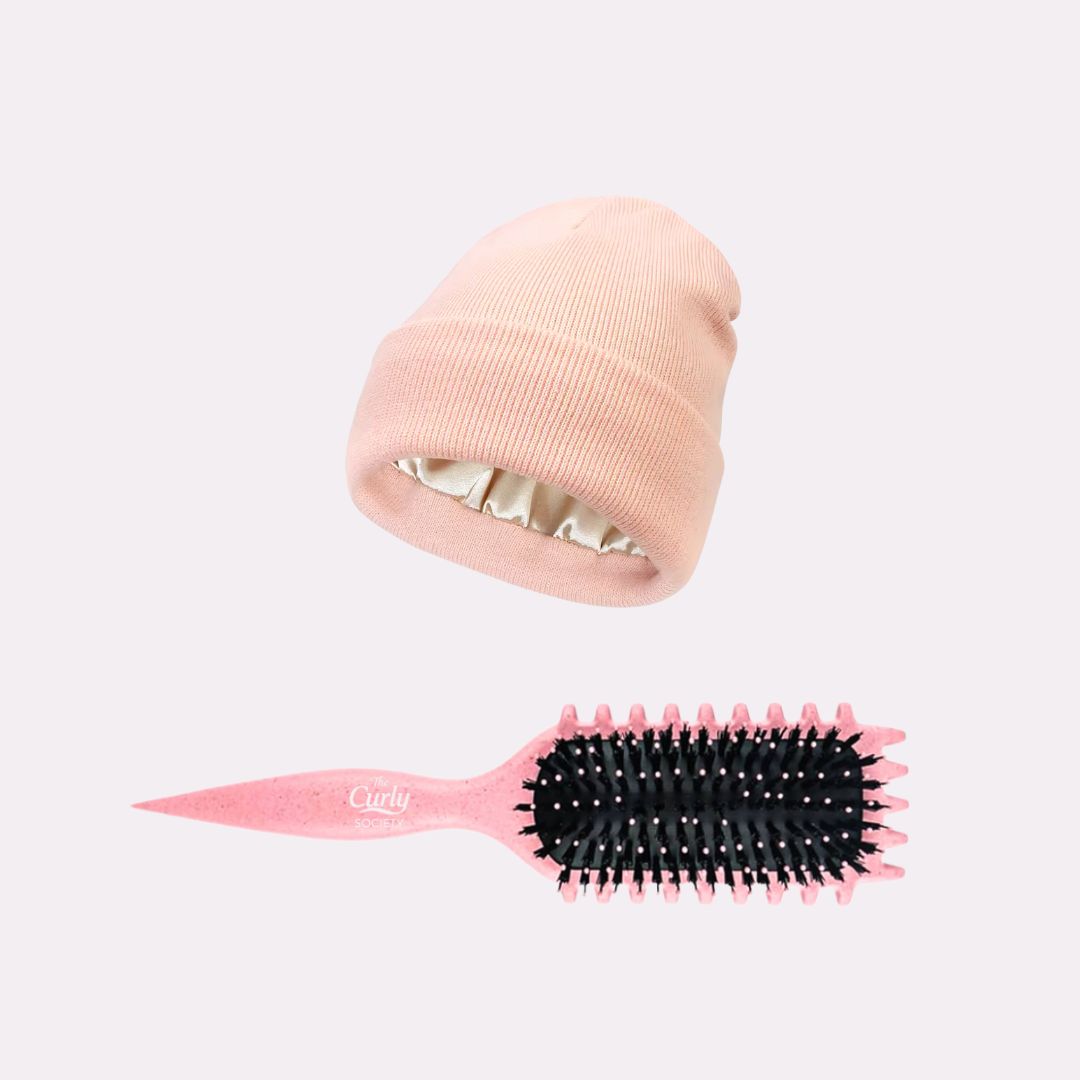 Brosse définissante des boucles + Bonnet doublé en satin