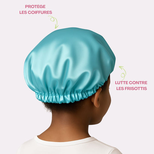 Bonnet en satin pour enfant