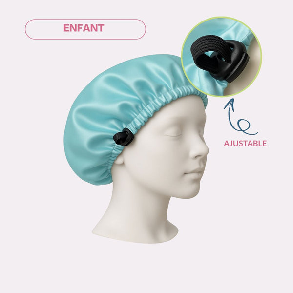 Bonnet en satin pour enfant