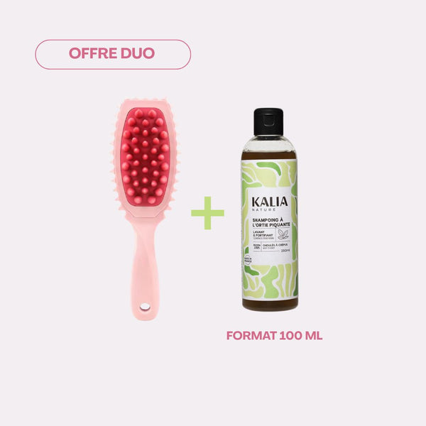 Brosse massante + Shampoing ortie