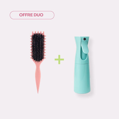 Brosse définition des boucles + vaporisateur pour cheveux