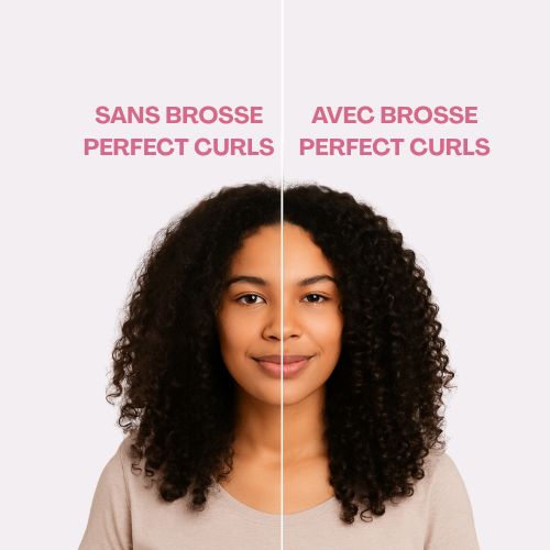 Bonnet en satin + Brosse Definissante des boucles